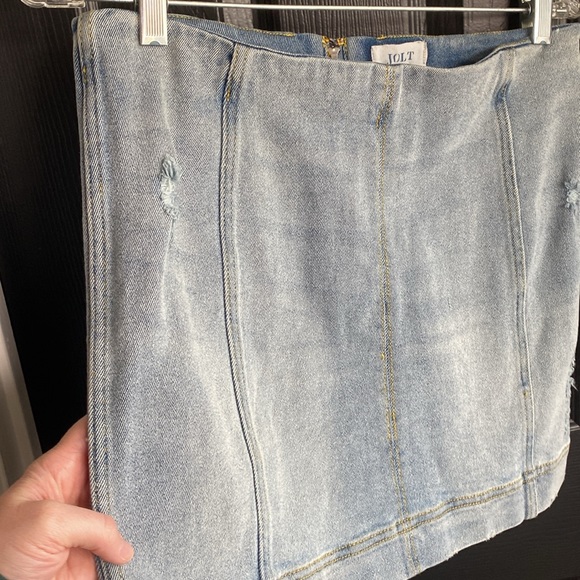 Jolt denim distressed mini skirt-Size 30 - Picture 3 of 5